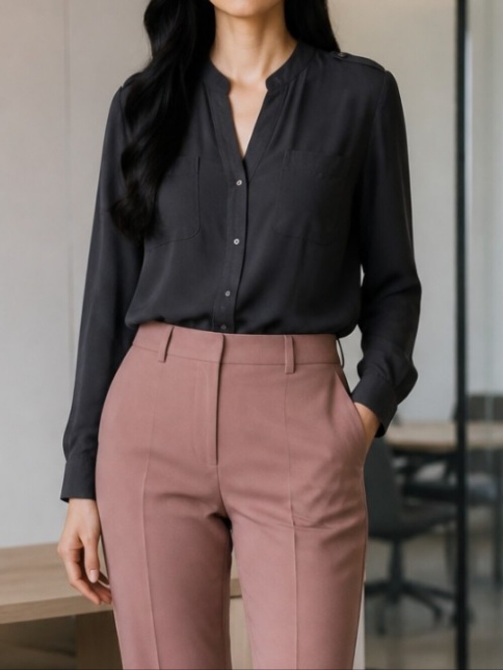 Banana Republic blouse Women's Size Medium black